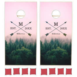 Gebirgswald Bäume Mit Monogramm