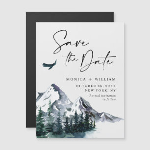 Gebirgswald Save the Date Magnetkarte