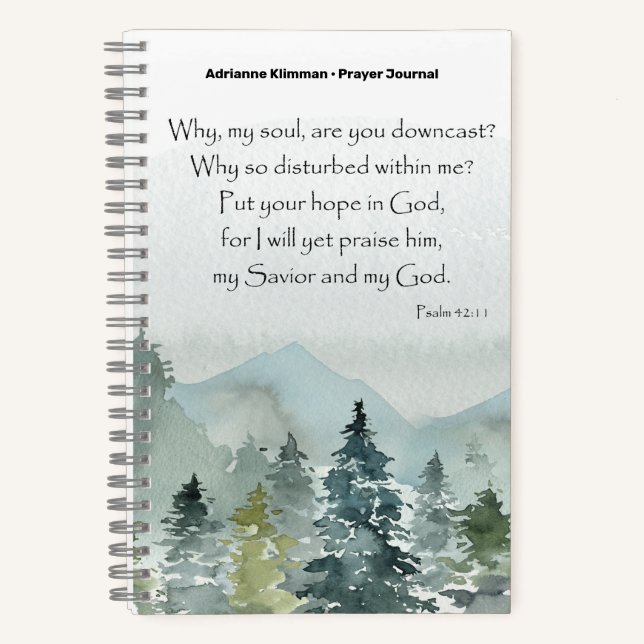 Gebirgszeitung "Bible Verse Mountains" Notizbuch (Vorderseite)