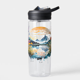 Gebirgszene Watercolor Trinkflasche