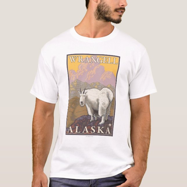 Gebirgsziege - Wrangell, Alaska T-Shirt (Vorderseite)