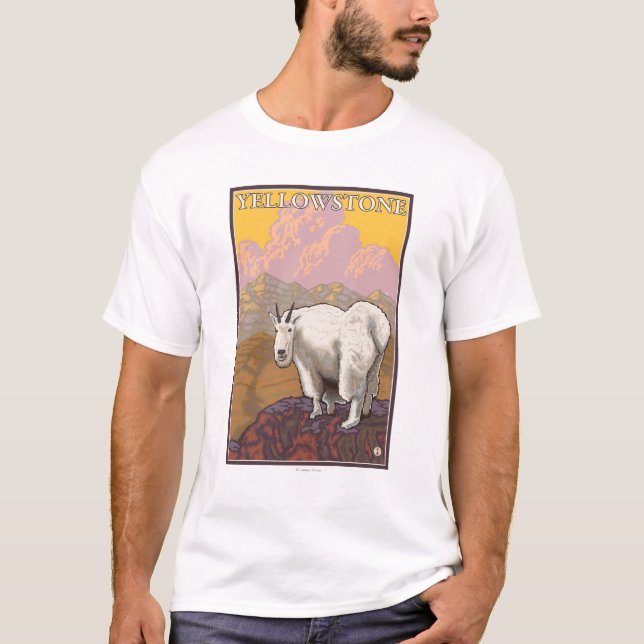 Gebirgsziege - Yellowstone Nationalpark T-Shirt (Vorderseite)