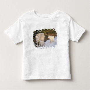Gebirgsziegen, Oreamnos americanus, Mutter und Kleinkind T-shirt