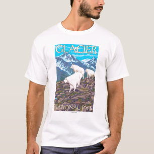Gebirgsziegen-Szene - Glacier Nationalpark, T-Shirt