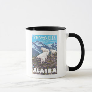 Gebirgsziegen-Szene - Seward, Alaska Tasse