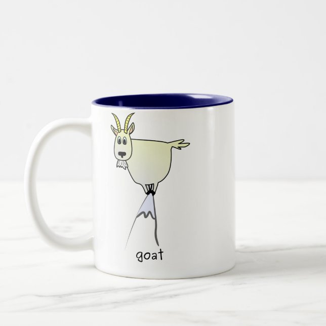 Gebirgsziegen-Tasse Zweifarbige Tasse (Links)