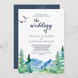 Gebirgsziel am Felsen, Hochzeit von Einladung