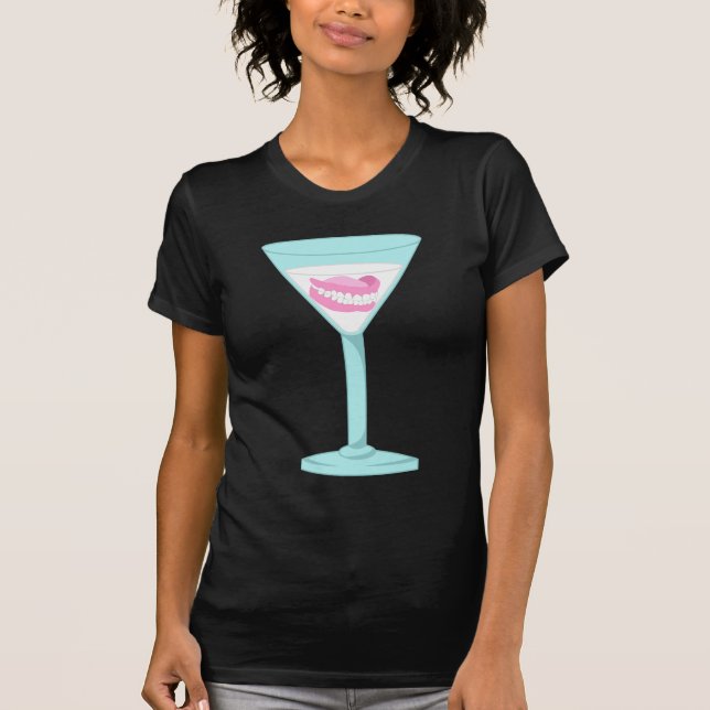 Gebiss-falsche Zähne Martini T-Shirt (Vorderseite)