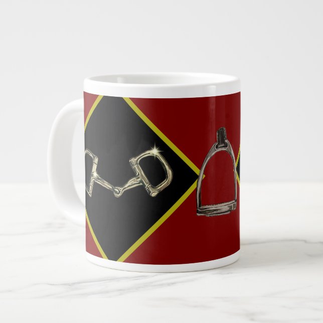 Gebiss & Steigbügel Jumbo-Tasse (Vorderseite Links)