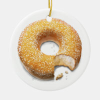 Gebissener gezuckerter Krapfen/Krapfen