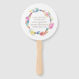 Gebläse für das Hochzeitsrosa Boho Federbeine und  Fächer