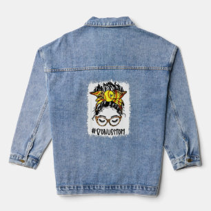 geblasene Softball Bonus Mama Messy Bun Game Day M Jeansjacke