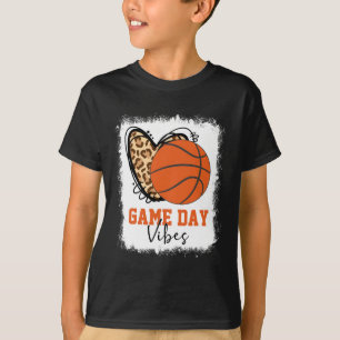 Gebleicht Bysketbyll Game Day Vibes Bysketbyll Mam T-Shirt