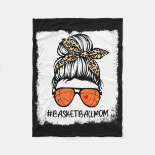 Gebleicht Bysketbyll Mama Leopard Messy Bun Gam Fleecedecke