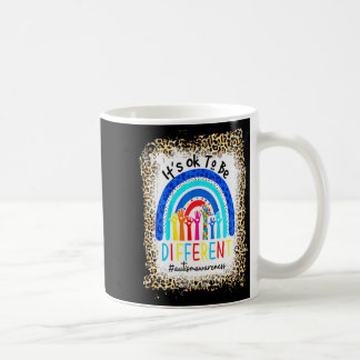 Gebleicht Es Ist Ok Anders Zu Sein Autismus-Bewuss Kaffeetasse