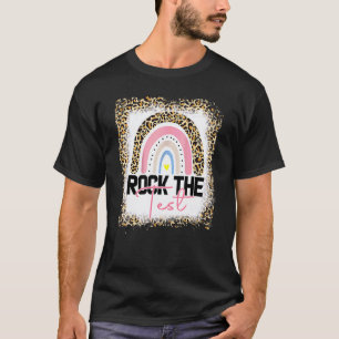 Gebleicht Fels Der Test Tag Leopard Lehrer Testen T-Shirt