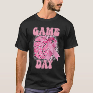 Gebleicht Game Day Brustkrebs Bewusstsein Pink Vol T-Shirt