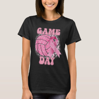 Gebleicht Game Day Brustkrebs Bewusstsein Pink Vol T-Shirt