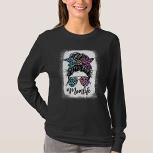Gebleicht Gefärbte Krawatte Mama Leben Messy Hair T-Shirt