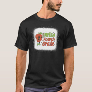 Gebleicht Hallo Lehrer der 4. Klasse Schüler Erste T-Shirt