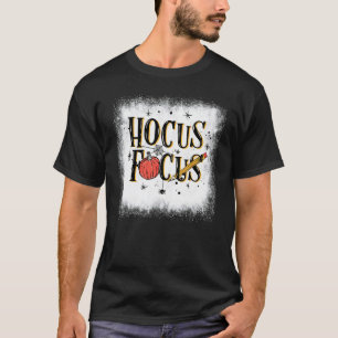 Gebleicht Hocus Focus Kürbis Lehrer Leben Hallowee T-Shirt