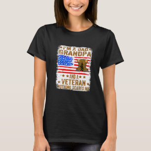 gebleicht Ich bin ein Vater Opa und ein Veteran ni T-Shirt