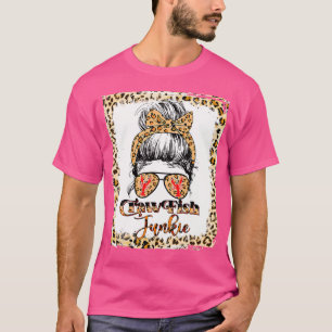 gebleicht Krautfisch Junkie Leopard Messy Bun mit T-Shirt