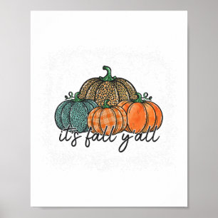 Gebleicht Kürbis Leopard Herbst Sein Fall Yall Als Poster