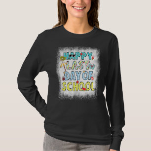 Gebleicht letzten Tag der Schule Beach Vibes Hell T-Shirt