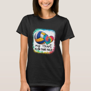 Gebleicht Mein Herz Ist Auf Dem Feld Volleyball-Ma T-Shirt