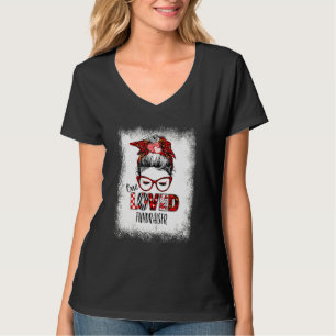 gebleicht Messy Bun One Loved Fundraiser Valentine T-Shirt