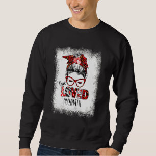 gebleicht Messy Bun One Loved Polymath Valentine Sweatshirt