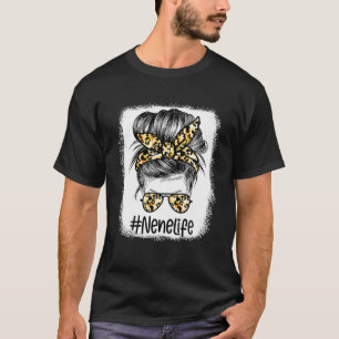 gebleicht Nene Life Messy Bun Erntedank Mütter T-Shirt