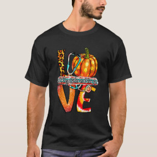 gebleicht Nurse Life Liebe Pumpkin Erntedank Nurs T-Shirt