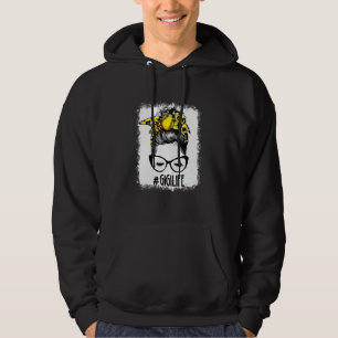 gebleicht Softball Gigi Messy Bun Game Day Mütter Hoodie