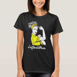 gebleicht Softball Mama Leben mit Leopard und Mess T-Shirt
