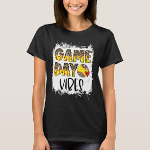 Gebleicht Softball Spieltag Vibes Softball Saison T-Shirt