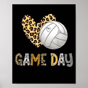 Gebleicht Volleyball-Spieltag Stimmung Volleyball- Poster