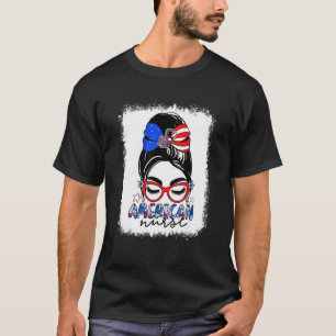 Gebleichte amerikanische Krankenschwester Unabhäng T-Shirt