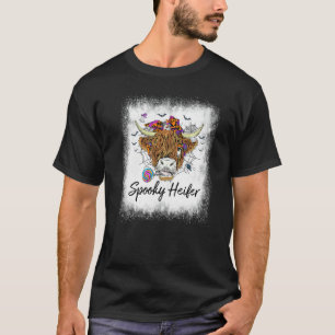 Gebleichte Gruselige Färse Gruselige Vibes Kuh Hal T-Shirt