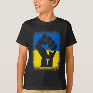 Gebleichte Hemden Faust Flagge Ich stehe mit Ukrai T-Shirt