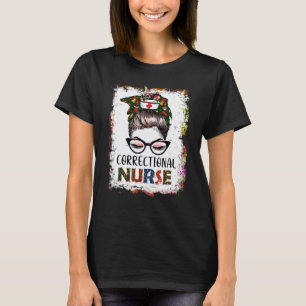 Gebleichte Korrekturschwester Unordentlicher Dutt T-Shirt