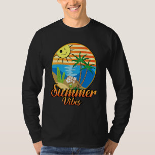 Gebleichte Sommer Stimmung Palme Hallo Sommerzeit T-Shirt