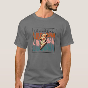 Gebleichter dankbarer Bibliothekar Zurück zur Schu T-Shirt