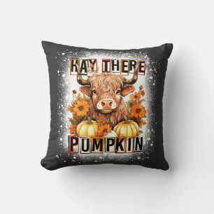 gebleichter Hai dort Pumkin Hochland Kuh Fall Herb Kissen