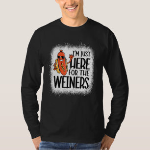 Gebleichter Hot Dog, ich bin nur wegen der Würstch T-Shirt