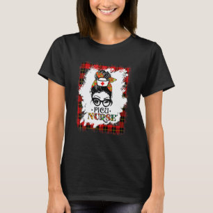 Gebleichter Weihnachten Picu Krankenschwester Büff T-Shirt