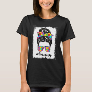 Gebleichtes Autismuskindermädchen Unordentlicher K T-Shirt
