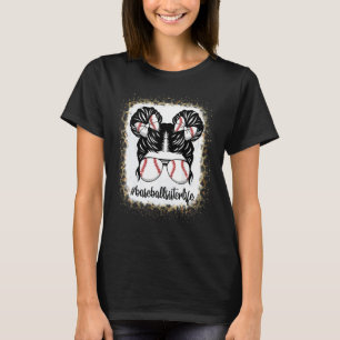 Gebleichtes Baseball-Schwester-Leben-Unordentliche T-Shirt