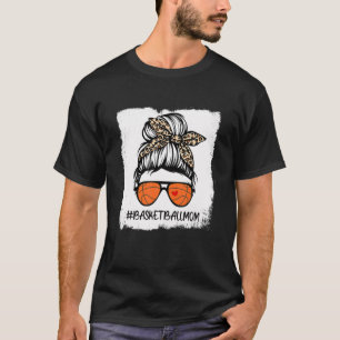 Gebleichtes Basketball-Mutter-Leben Leopard Unorde T-Shirt